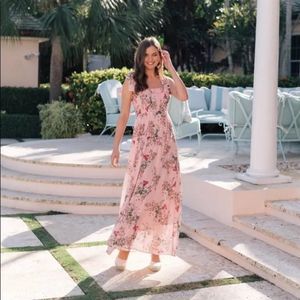 Gal Meets Glam Melody Floral Chiffon Maxi Dress